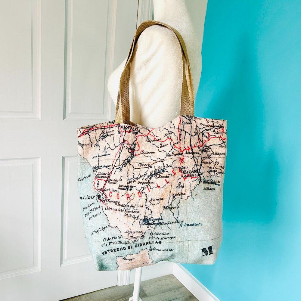 Beautiful Microfiber Tote with Map of Spain - Picture 1 of 9